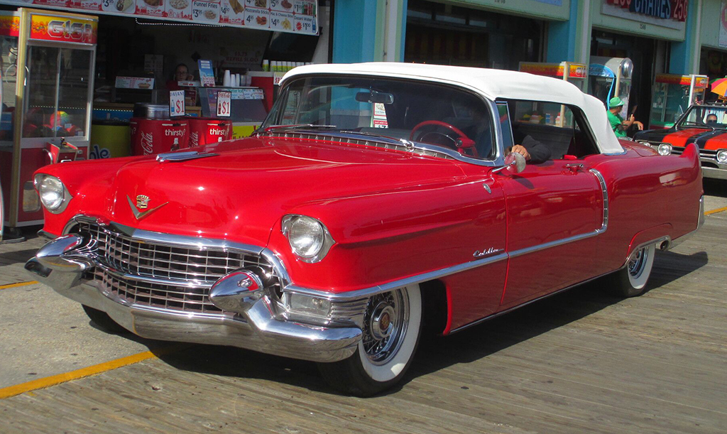 STM55302 AA1955 Cadillac Series 62 Convertible Closed top Dakota Red.jpg