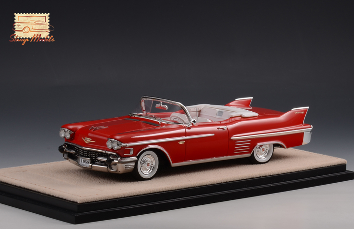 1/43 STM58303 1958 Cadillac Series 62 Convertible Open top Red