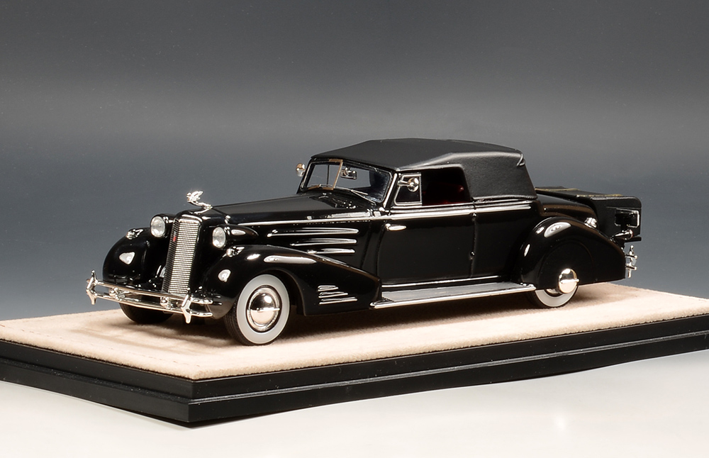 1/43 STM34804 1934 Cadillac 452D V16 Victoria Convertible Coupe Closed Top Black