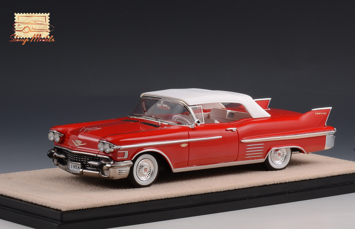 1/43 STM58304 1958 Cadillac Series 62 Convertible Closed top Red