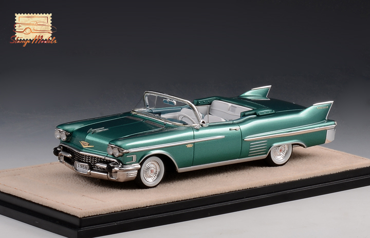 1/43 STM58301 1958 Cadillac Series 62 Convertible Open top Laurentian Green Metallic