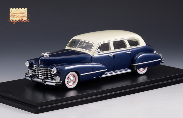 1/43 STM42802  1942 Cadillac Series 67 Seven Passenger Imperial Sedan Blue/White