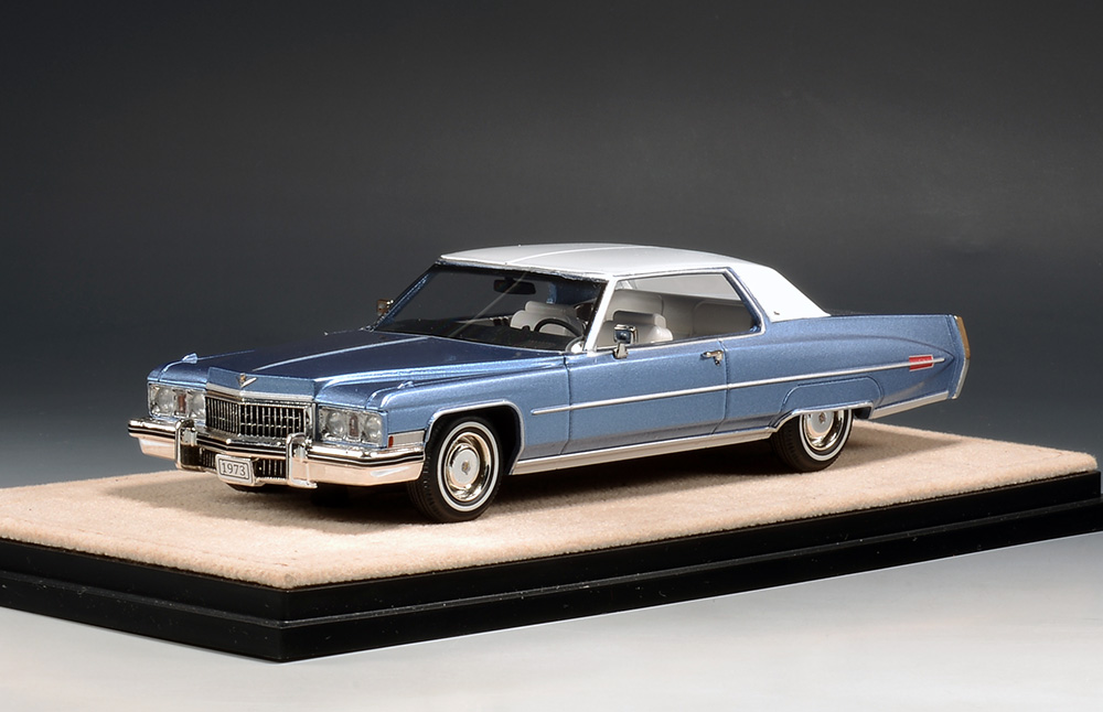 1/43 STM73602 1973 Cadillac Coupe deVille Antigua Blue Metallic